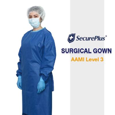 SecurePlus Sterile Standard Surgical Gown, AAMI Level 3, 25/carton