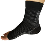 Open-Heel Compression Foot Sleeve – black