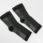 Open-Heel Compression Foot Sleeve – black pair