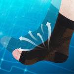 Open-Heel Compression Foot Sleeve – worn