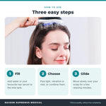 How to use the electric scalp massage comb in three steps